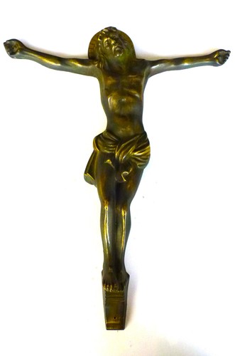 Bronze skulptur kruzifix jesus - bronze,