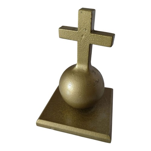 Kreuz metall skulptur gold - metall,