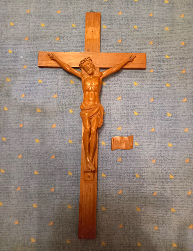 Holz kruzifix wandkreuz - holz,